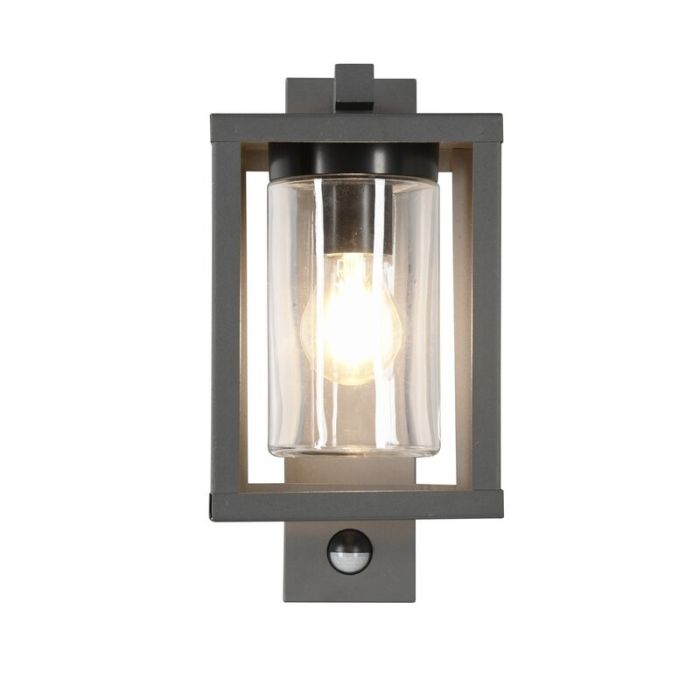 Applique extérieur avec détecteur de mouvement moderne anthracite, Reini, IP44
