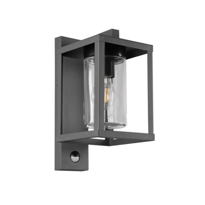 Applique extérieur avec détecteur de mouvement moderne anthracite, Reini, IP44