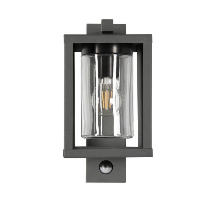 Applique extérieur avec détecteur de mouvement moderne anthracite, Reini, IP44