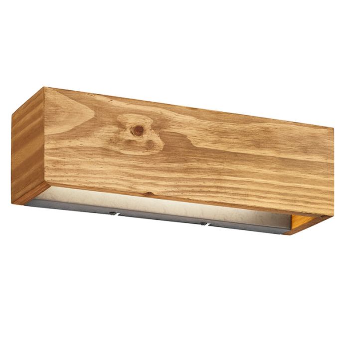 Applique up and down en bois marronne, Deka, 13W, 3000K LED