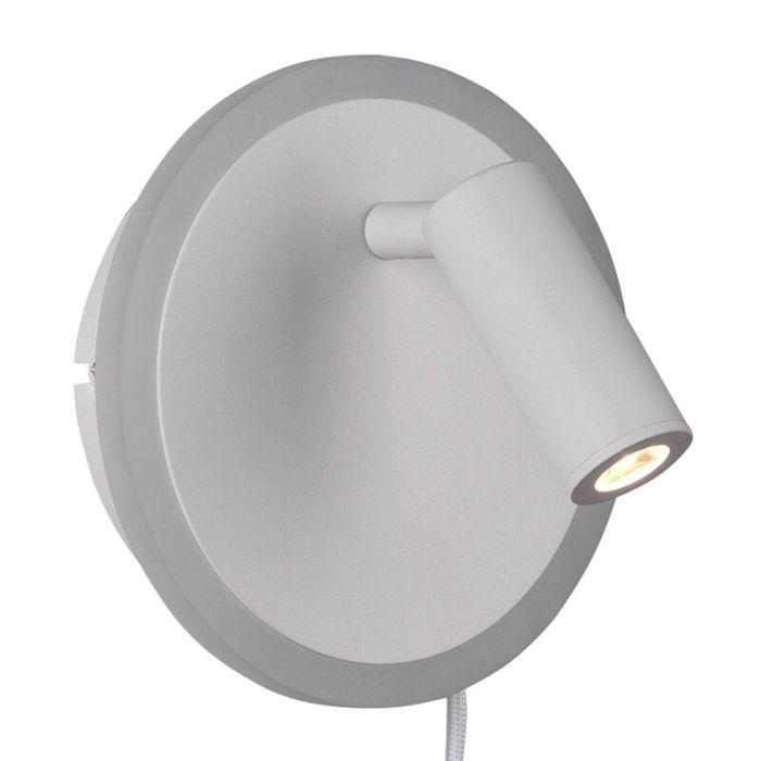 Applique murale moderne blanche, Sirias, 5W, 3000K LED, avec interrupteur