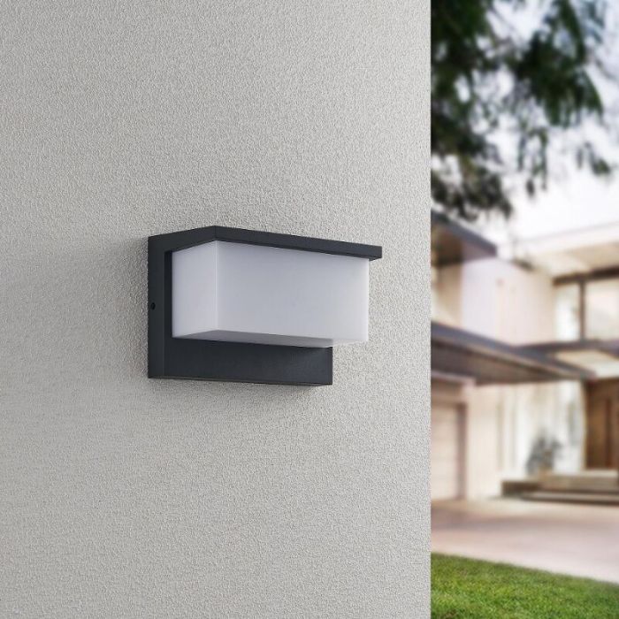 Luminaire extérieur moderne anthracite, Slimane, 13W, 3000K LED, IP54