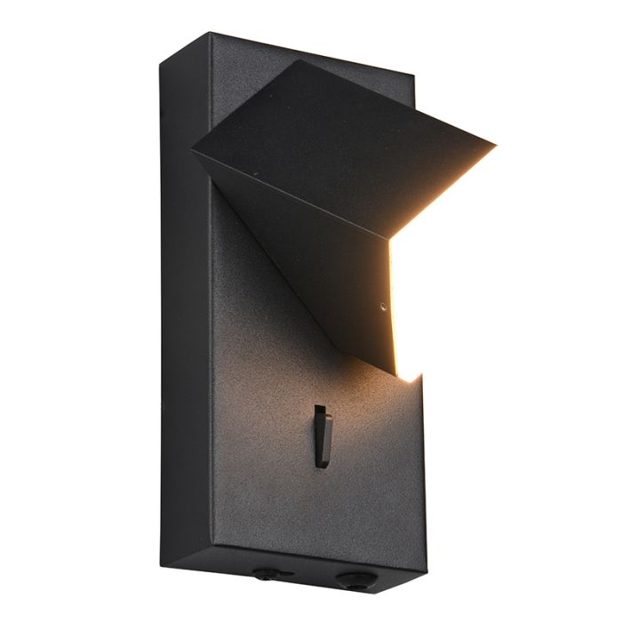 Applique murale moderne noire, Lok, 3W, 3000K LED