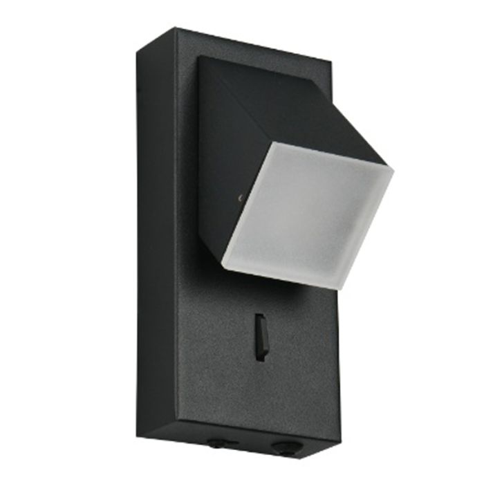 Applique murale moderne noire, Lok, 3W, 3000K LED