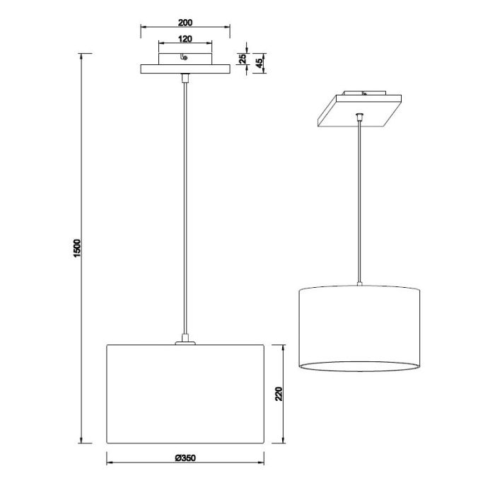Suspension vintage nickel, Milco