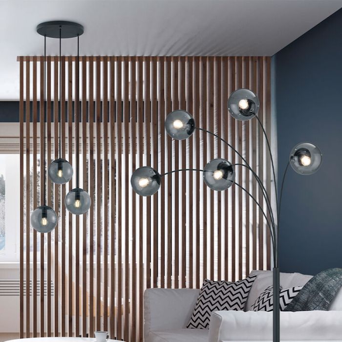 Suspension moderne anthracite, Resi