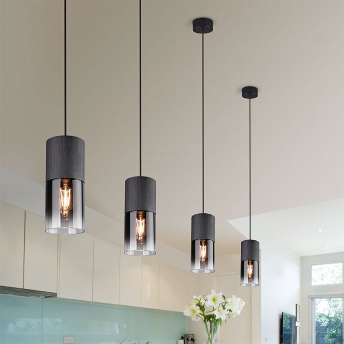 Suspension moderne grise, Amadi