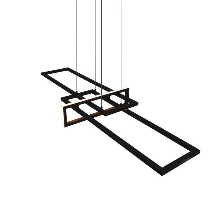 Suspension moderne noire, Hatun, 34W, 3000K LED
