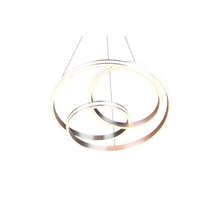 Suspension moderne nickel, Elyse, 60W, couleur réglable LED