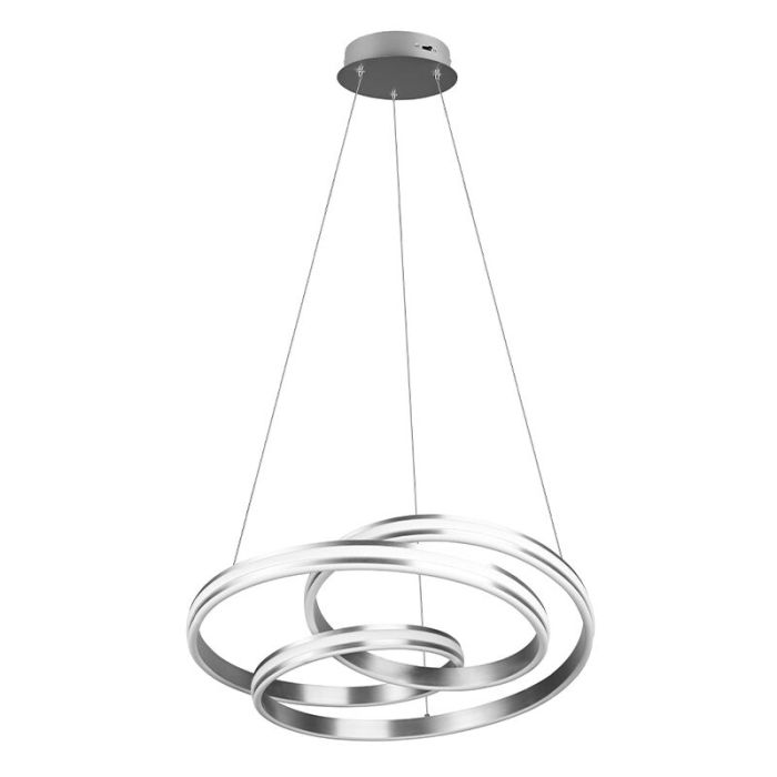 Suspension moderne nickel, Elyse, 60W, couleur réglable LED