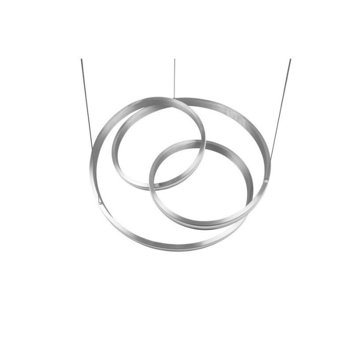 Suspension moderne nickel, Elyse, 60W, couleur réglable LED
