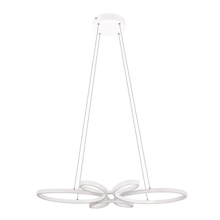Suspension table à manger design blanche, Vikash, 32W, 4000K LED, gradable en 3 étapes