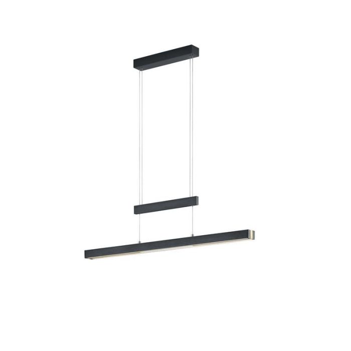 Suspension table à manger moderne noire, Jessey, 45W, blanc chaud à froid réglable LED
