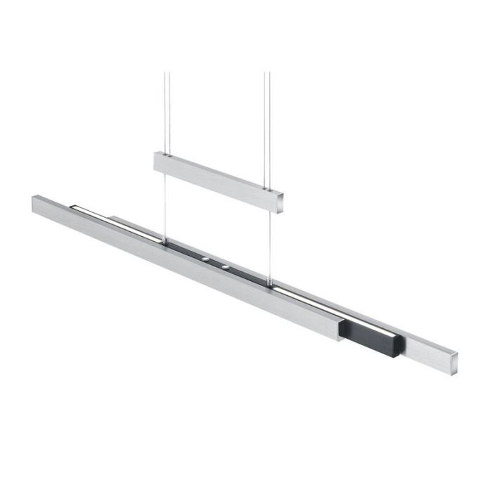 Suspension table à manger moderne chromée, Jessey, 45W, blanc chaud à froid réglable LED