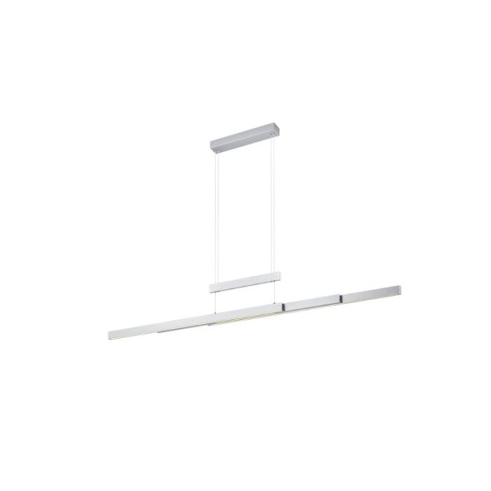 Suspension table à manger moderne nickel, Jessey, 42W, blanc chaud à froid réglable LED, avec variateur tactile