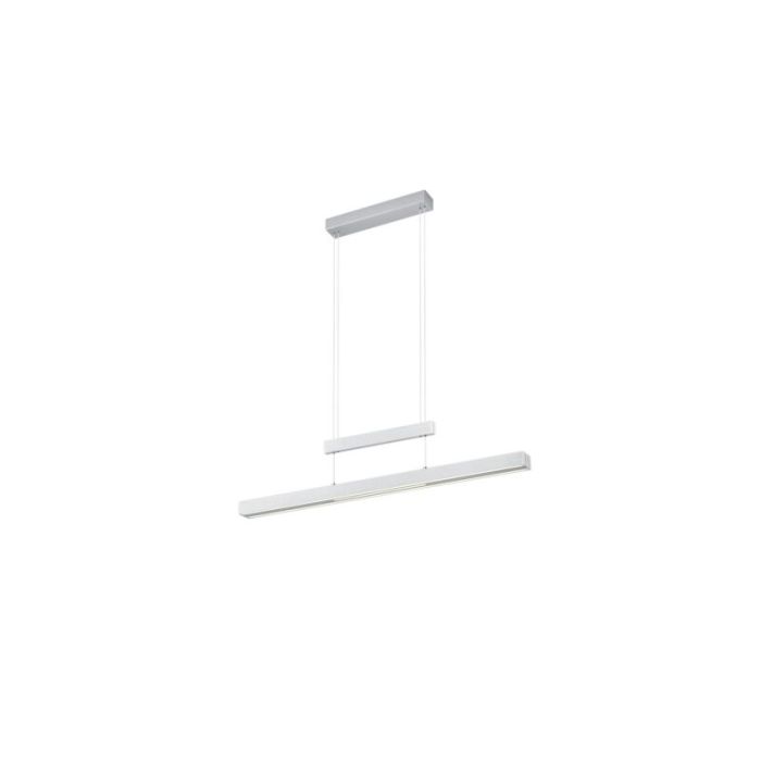 Suspension table à manger moderne nickel, Jessey, 42W, blanc chaud à froid réglable LED, avec variateur tactile