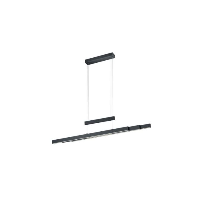 Suspension moderne noire, Jessey, 42W, blanc chaud à froid réglable LED, avec variateur tactile