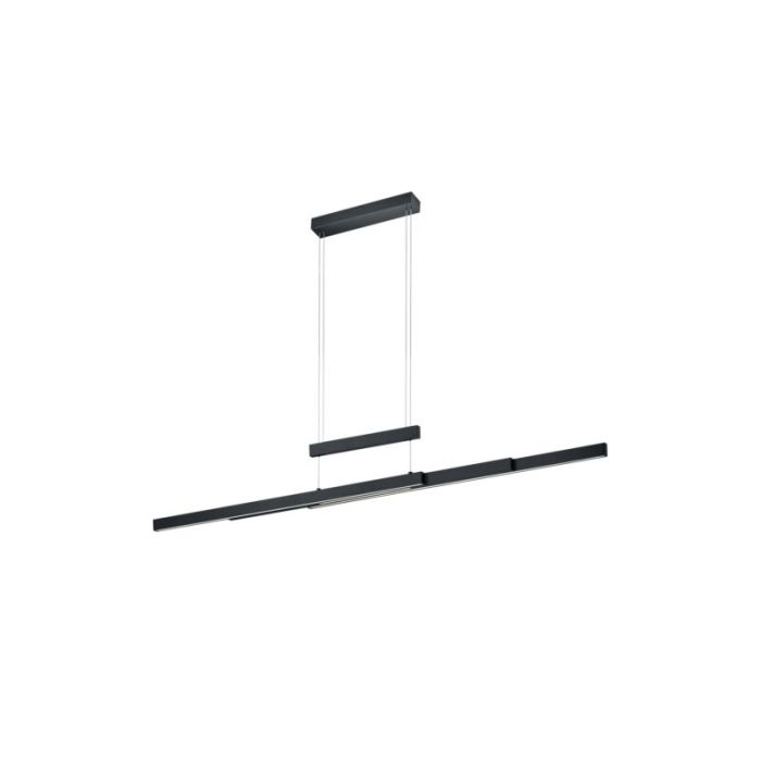 Suspension moderne noire, Jessey, 42W, blanc chaud à froid réglable LED, avec variateur tactile