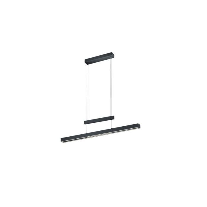 Suspension moderne noire, Jessey, 42W, blanc chaud à froid réglable LED, avec variateur tactile