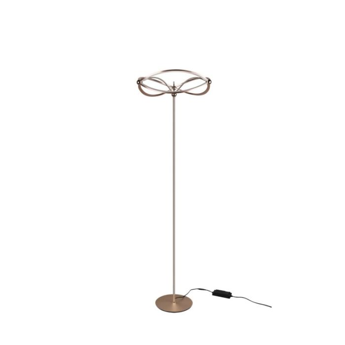 Lampadaire moderne laiton, Remy, 31W, 3000K LED, avec interrupteur