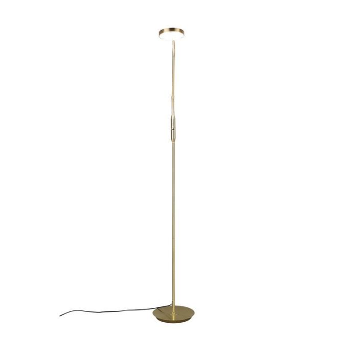 Lampadaire à arc moderne laiton, Bilge, 12W, couleur réglable LED, avec interrupteur
