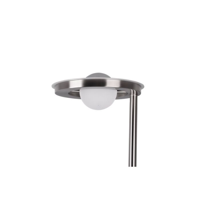 Lampadaire liseuse moderne nickel, Yazid, 32W, couleur réglable LED, avec variateur tactile