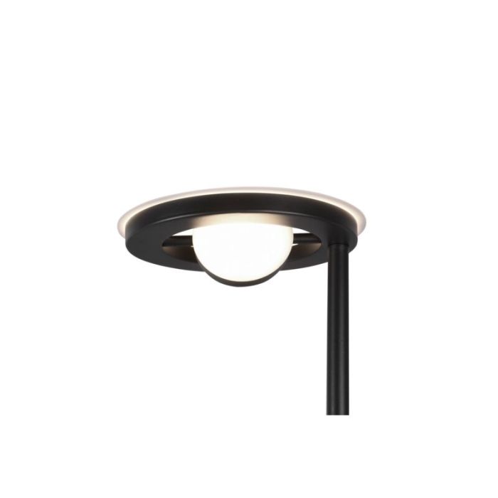 Lampadaire liseuse moderne noir, Yazid, 32W, couleur réglable LED, avec variateur tactile