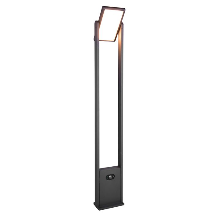 Lampadaire extérieur solaire moderne anthracite, Maku, 5W, white switch LED, IP65