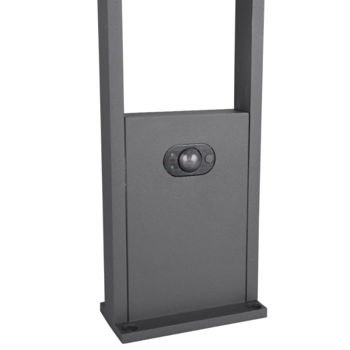 Lampadaire extérieur solaire moderne anthracite, Maku, 5W, white switch LED, IP65