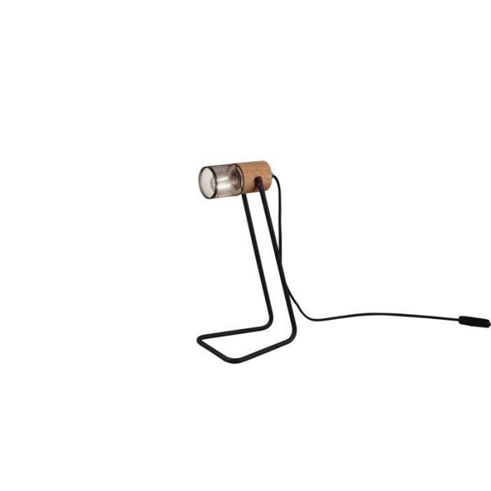 Lampe de table vintage noire, Jessica, avec interrupteur