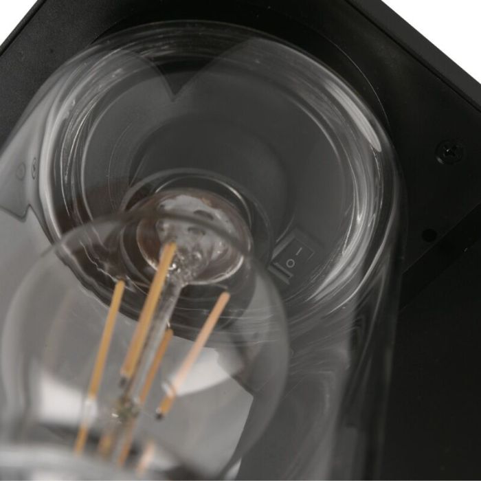 Lampadaire extérieur avec capteur crépusculaire moderne noir, Yves, IP44