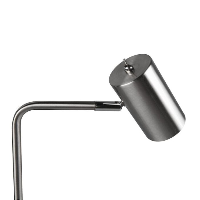 Lampe de table moderne nickel, Kaso, avec interrupteur