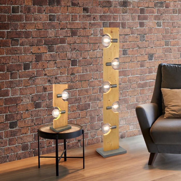 Lampe de table en bois marronne, Dyonne