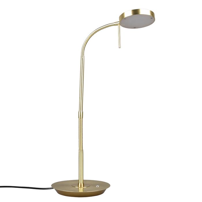 Lampe de table moderne laiton, Bilge, 12W, couleur réglable LED, avec interrupteur