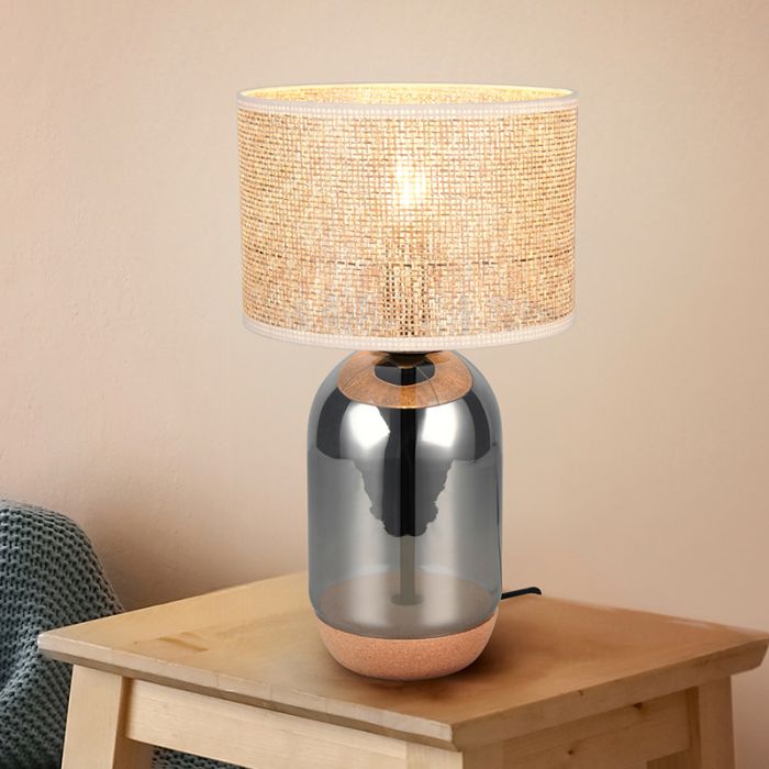 Lampe de table rustique chromée, Madui