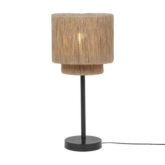 Lampe de table rustique beige, Rinus