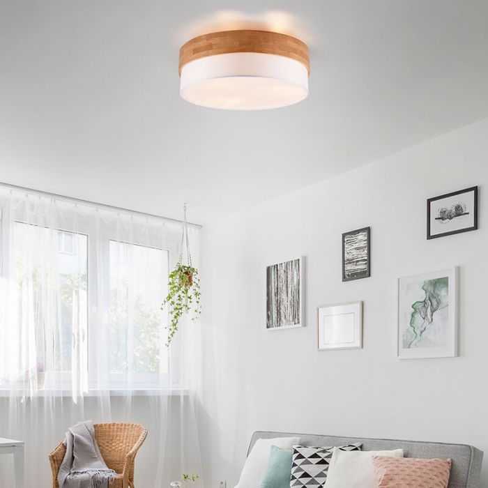 Lampe plafond moderne blanche, Sylvia