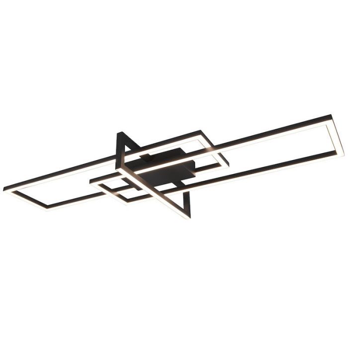 Lampe plafond moderne noire, Hatun, 34W, 3000K LED