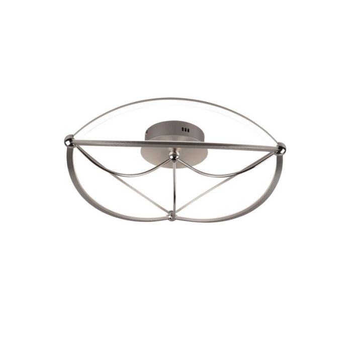 Lampe plafond moderne nickel, Remy, 42W, 3000K LED