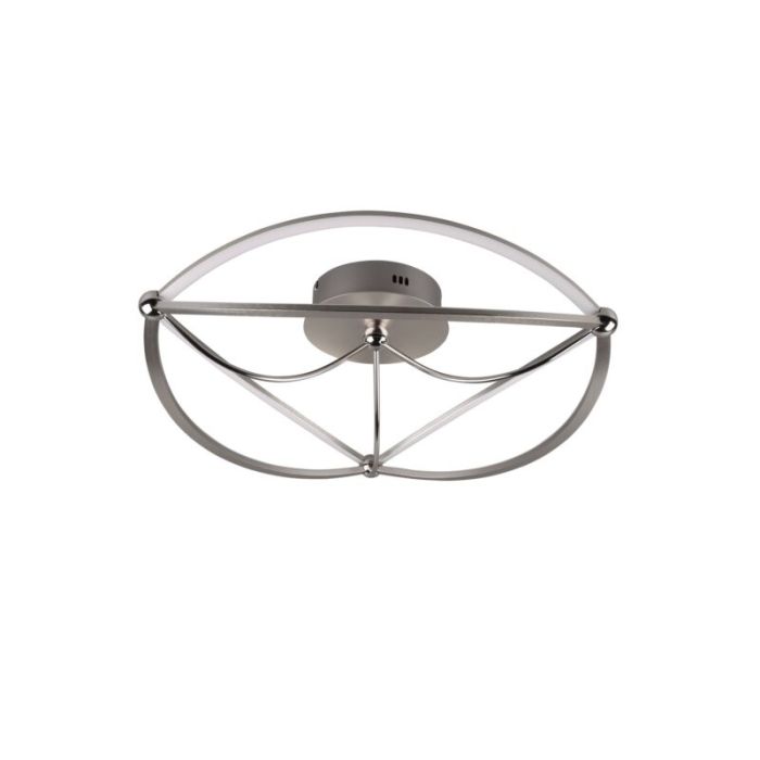 Lampe plafond moderne nickel, Remy, 42W, 3000K LED
