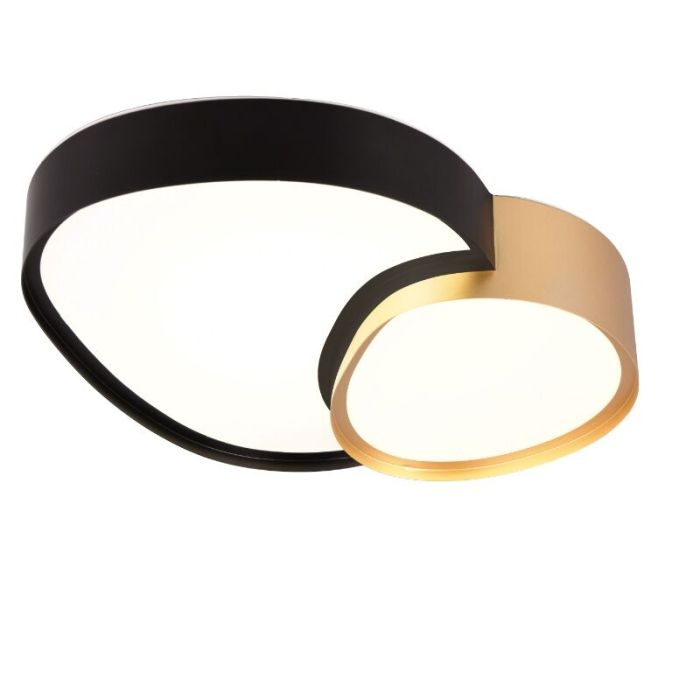 Plafonnier en métal doré, Merwin, 21W, blanc chaud à froid réglable LED, avec télécommande