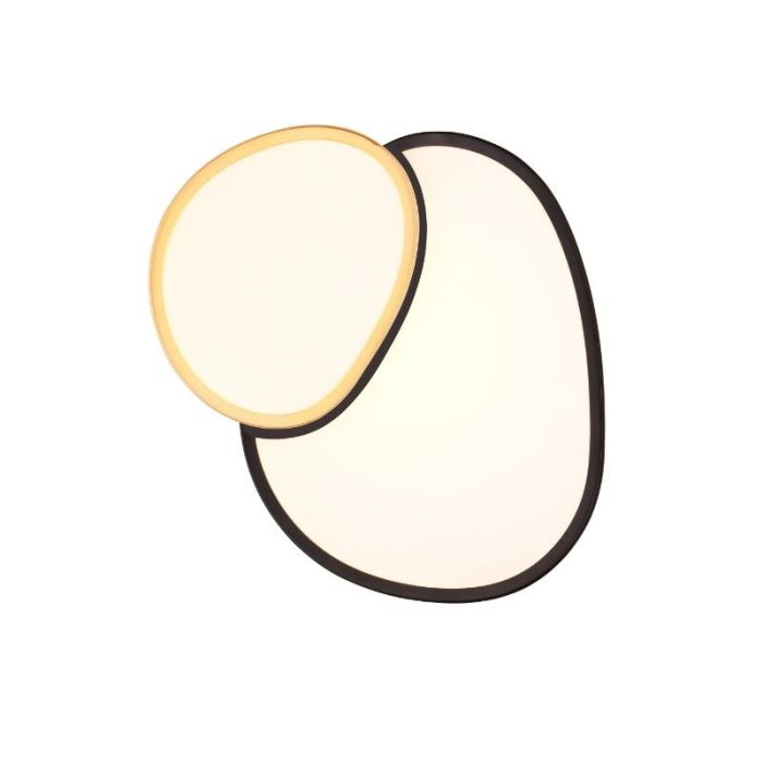 Plafonnier en métal doré, Merwin, 21W, blanc chaud à froid réglable LED, avec télécommande