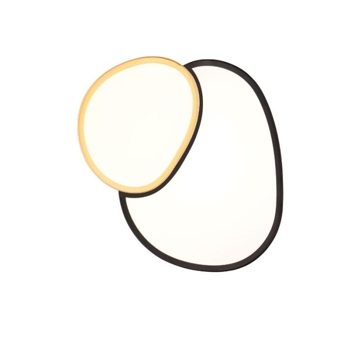 Plafonnier en métal doré, Merwin, 21W, blanc chaud à froid réglable LED, avec télécommande