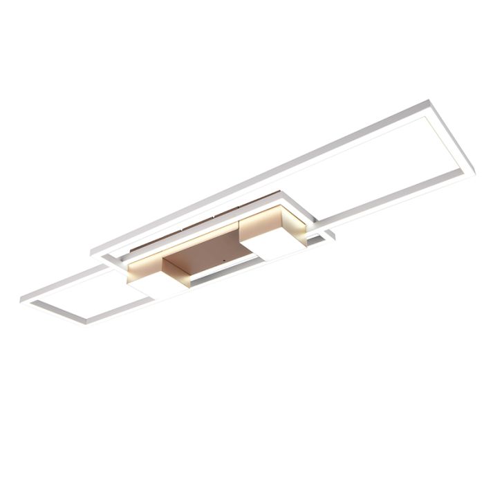 Lampe plafond design marronne, Sohaib, 37W, blanc chaud à froid réglable LED, gradable en 3 étapes
