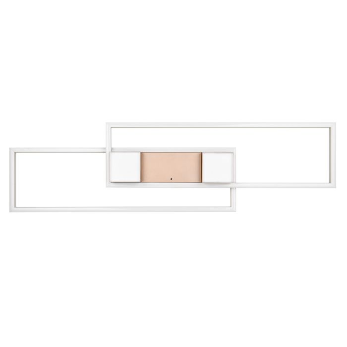 Lampe plafond design marronne, Sohaib, 37W, blanc chaud à froid réglable LED, gradable en 3 étapes