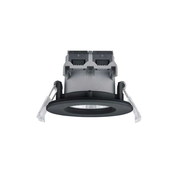 Spot encastré salle de bain moderne noir, Iman, 5W, 3000K LED, IP65