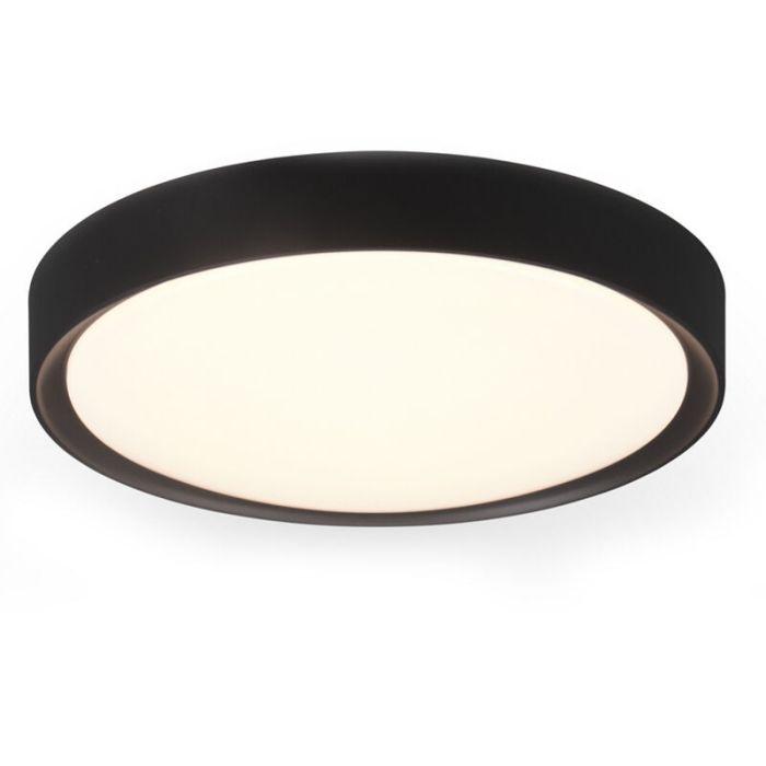 Plafonnier salle de bain en plastique blanc, Evelina, 18W, 3000K LED, IP44