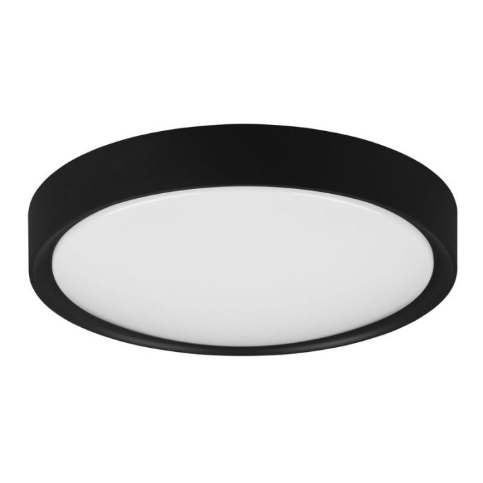 Plafonnier salle de bain en plastique blanc, Evelina, 18W, 3000K LED, IP44