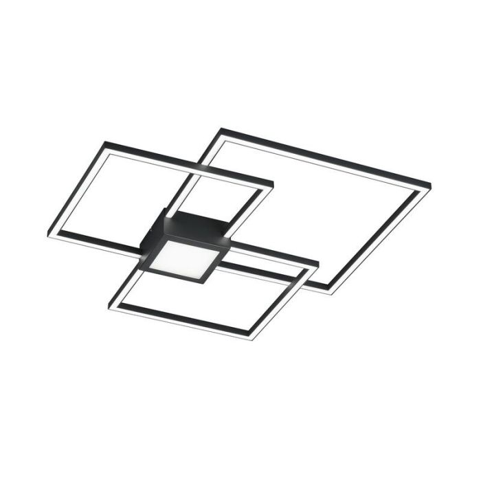 Lampe plafond moderne anthracite, Kimoni, 38W, 3000K LED