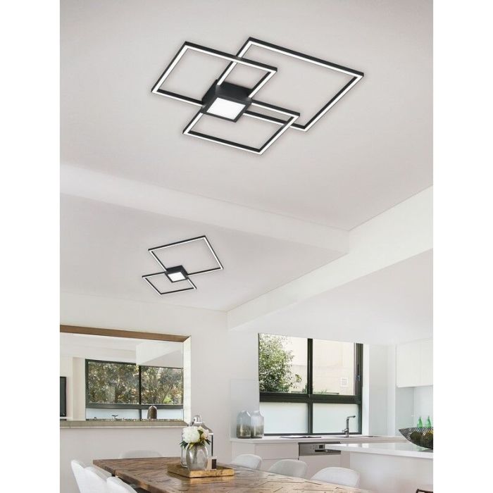 Lampe plafond moderne anthracite, Kimoni, 38W, 3000K LED